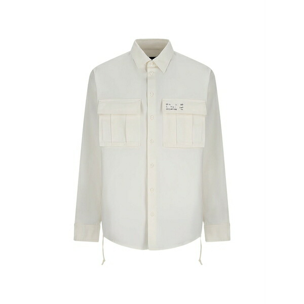 ディースクエアード メンズ プルオーバー トップス Ripstop drawstring-hem shirt Neutrals
