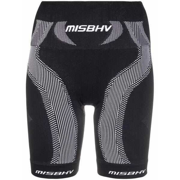ミスビヘイブ レディース 心地好いズボン下 ボトムス Printed cycling shorts Black