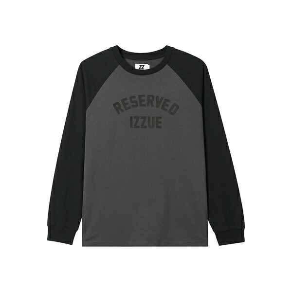 イズエ メンズ ティーシャツ トップス Cotton long-sleeve t-shirt Black
