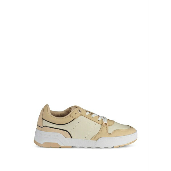 トミー ヒルフィガー レディース スニーカー シューズ Panelled leather sneakers Neutrals