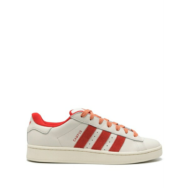 アディダス メンズ スニーカー シューズ Campus logo-print sneakers  White