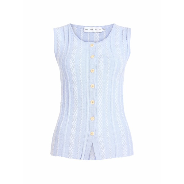 プロエンザ スクーラー 白いこと 付け紙 レディース カットソー トップス Alyna textured vest Blue