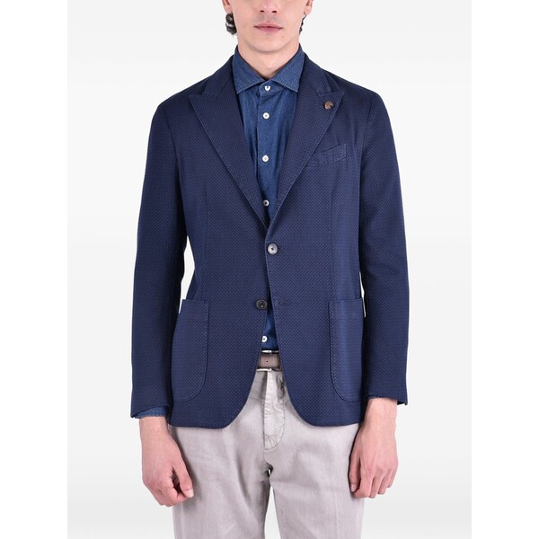 ガブリエレ パジーニ メンズ ジャケット&ブルゾン アウター Classic fitted blazer Blue|asty