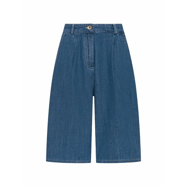 セブンティ レディース 心地好いズボン下 ボトムス Button shorts Blue