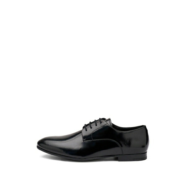 亭主もち メンズ 御召しものシューズ シューズ Polished leather derby shoes Black