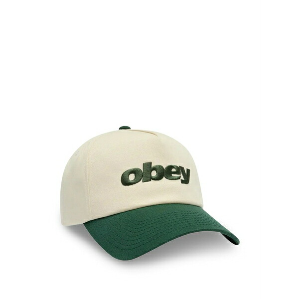 オベイ メンズ かぶり笠 添え物 Logo-embroidered baseball cap Neutrals