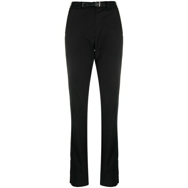 シックス青少年・アーリントン レディース 心地好いズボン下 ボトムス Slim-cut belted trousers Black