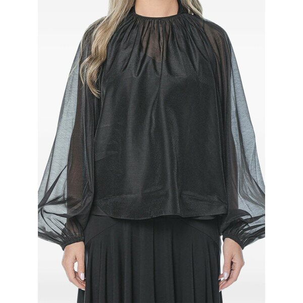 テッドベーカー レディース シャツ トップス Eelana puff-sleeve blouse Black｜asty