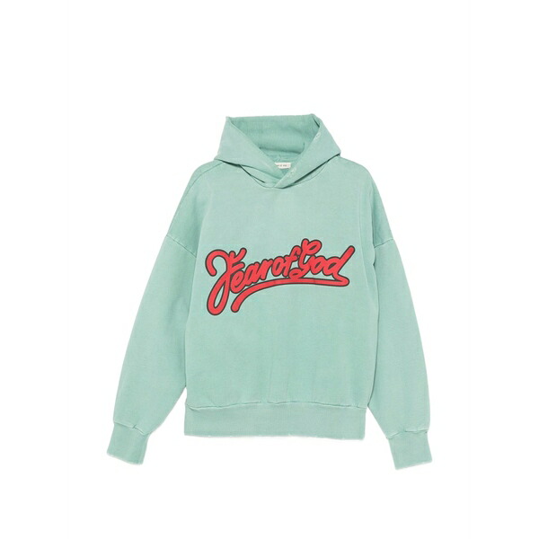 フィアオブゴッド メンズ パーカー・スウェットシャツ アウター Logo-print hoodie Green