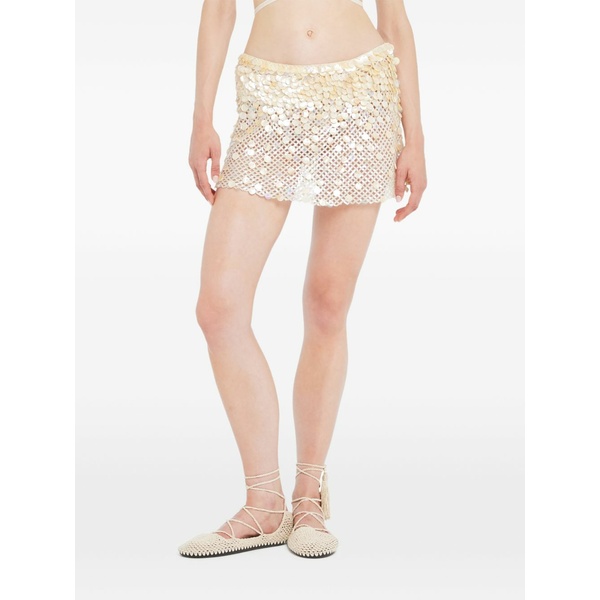アラヌイ レディース スカート ボトムス Embellishment-details mini skirt White|asty