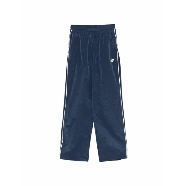 ニュー平衡にする レディース 心地よいズボン下 ボトムス Logo-embroidered trousers Blue
