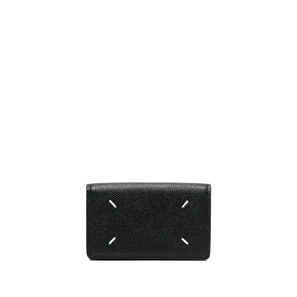 マルタンマルジェラ メンズ 札入れ 佩び物 Stitching card wallet Black