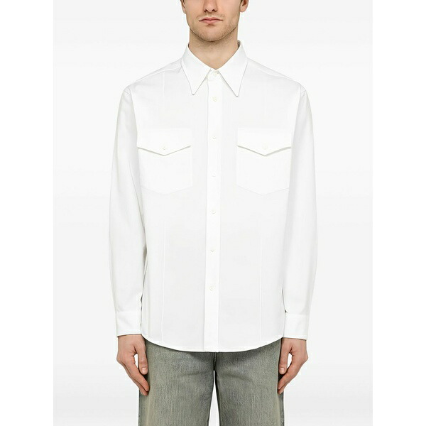 デパートメントファイブ メンズ ティーシャツ トップス Cotton shirt White