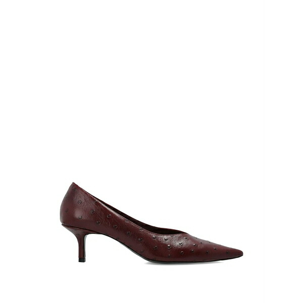 黒いこと スエードクロス 制作室 レディース パンプス シューズ Briar pointed-toe leather pumps  Red