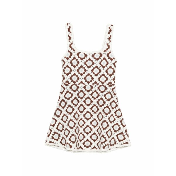 マージュ レディース ワンピース トップス Pattern mini dress Brown|asty
