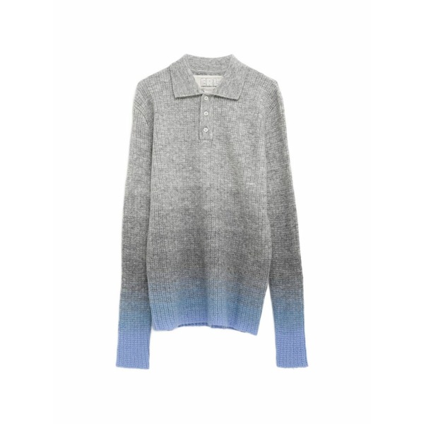 エアル メンズ スポーツシャツ トップス Ribbed polo shirt Grey