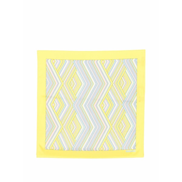 ミッソーニ レディース 消音装置・袈裟・えり巻き 佩び物 Zigzag-print scarf Yellow