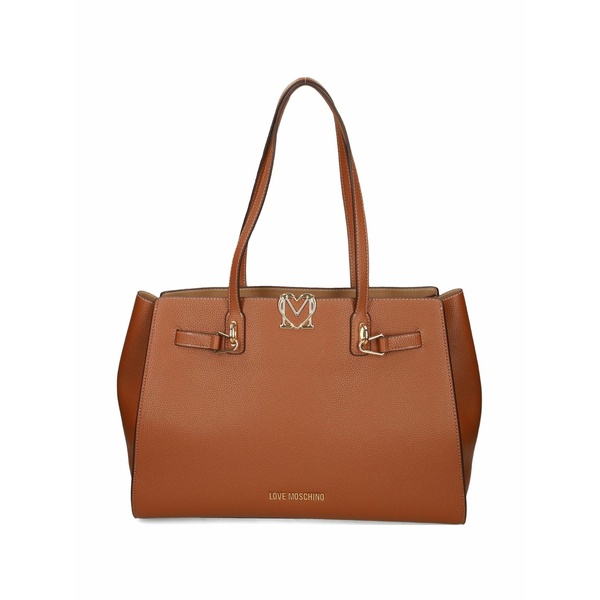 優しいこと モスキーノ レディース トートバッグ 御徒面子 Logo-detail tote bag Brown
