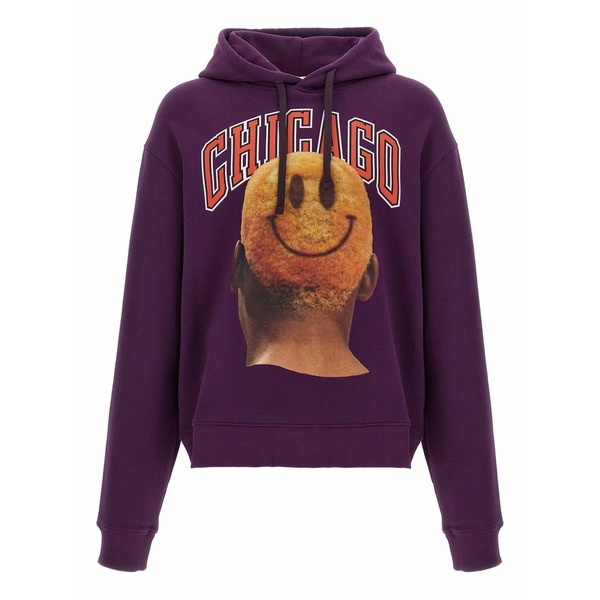 インノミネイト メンズ パーカー・スウェットシャツ アウター Chicago - smile printed hoodie Purple｜asty