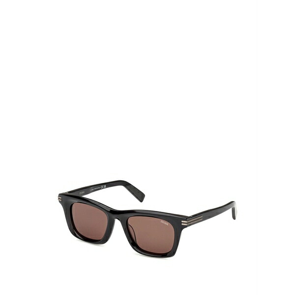 ゼニア メンズ サングラス・アイウェア 添え物 Triple-line rectangle-frame sunglasses Grey