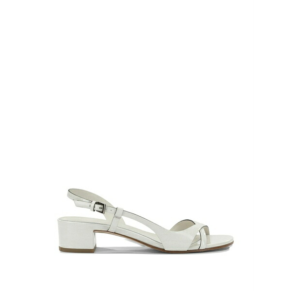 デル カルロ レディース サンダル シューズ Crossover-strap slingback sandals White
