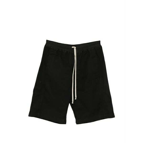 リックオウエンス メンズ 心地よいズボン下 ボトムス Wide pusher shorts Black