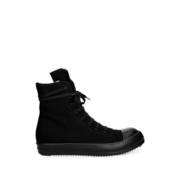 リックオウエンス メンズ スニーカー シューズ Lace-up zip-fastening sneakers Black