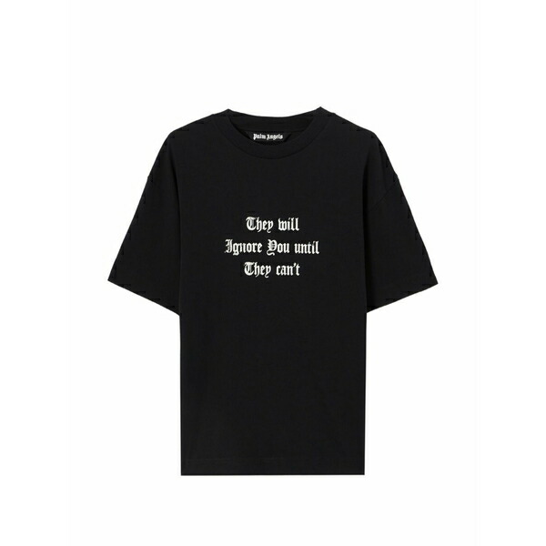 パーム・エンジェルス メンズ プルオーバー トップス Print ribbed t-shirt Black