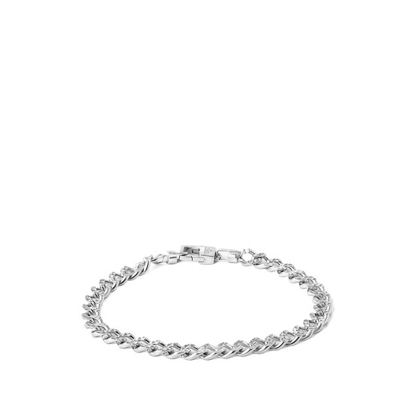タテオシアン メンズ ブレスレット・バングル・アンクレット 付属物 Martellato curb-chain bracelet Silver
