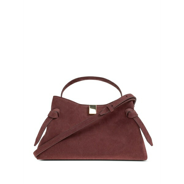 ユゼフィ レディース トートバッグ 御徒面子 Gyoza knot-detail suede tote bag Red