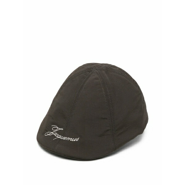 ジャクエムス レディース かぶり笠 佩び物 Le beret baluchon logo-embroidered cap Brown