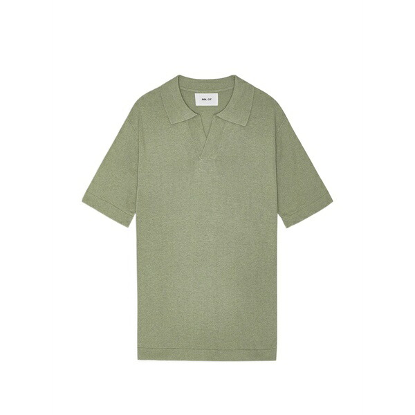 エヌエヌ77 メンズ スポーツシャツ トップス V-neck polo shirt Green