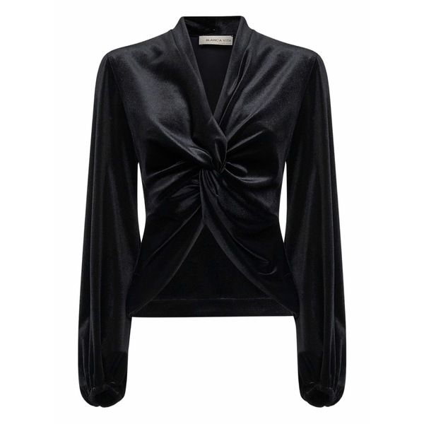 ブランカ ヴィータ レディース プルオーバー トップス Knot-detailed top Black