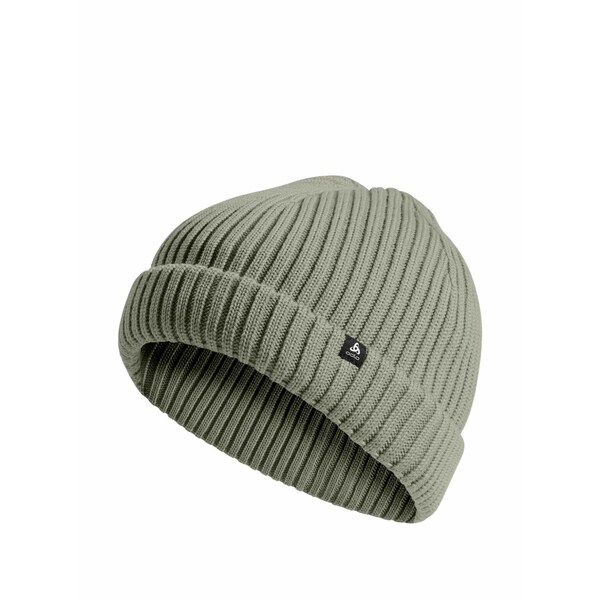オドロ レディース 鳥打ち帽 付属物 Ribbed-knit beanie hat Green