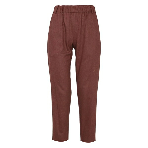 アリジ レディース 心地好いズボン下 ボトムス Elastic-waistband pocket trousers Brown