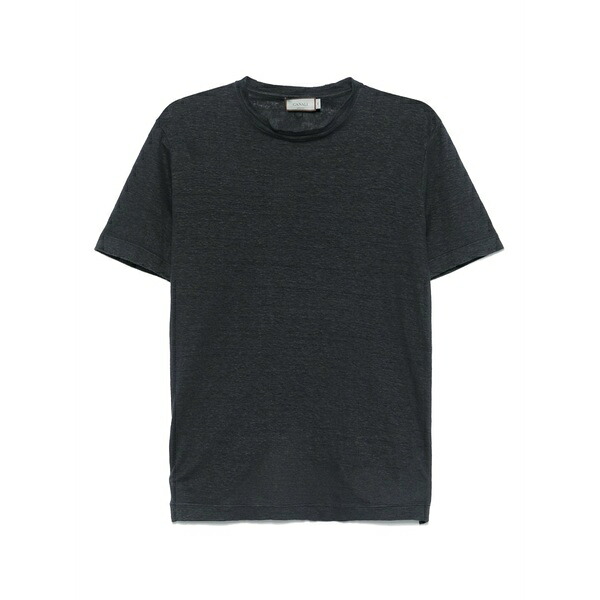 カナーリ メンズ プルオーバー トップス Linen t-shirt Blue