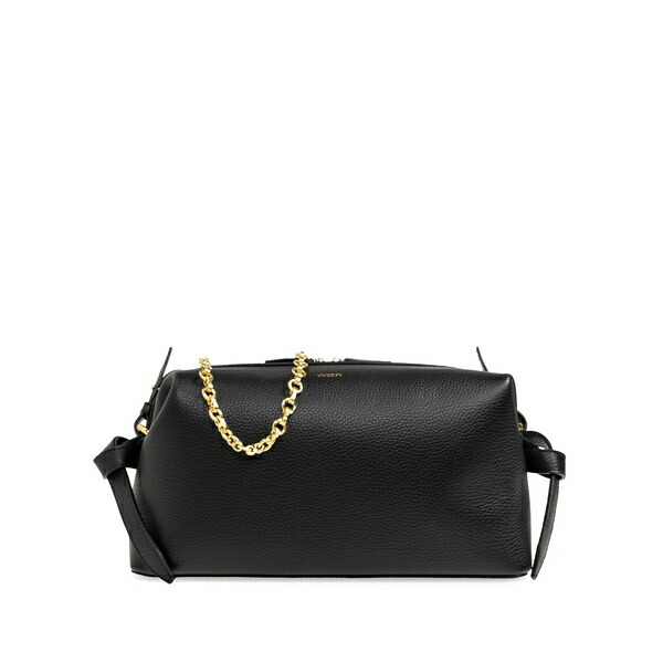 ユゼフィ レディース ショルダーバッグ 御徒面子 Brioche grained leather shoulder bag Black