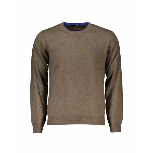 ハーモント \u0026 知恵袋 メンズ 編み物\u0026ティーシャツ アウター Embroidered-logo crew-neck sweater Brown