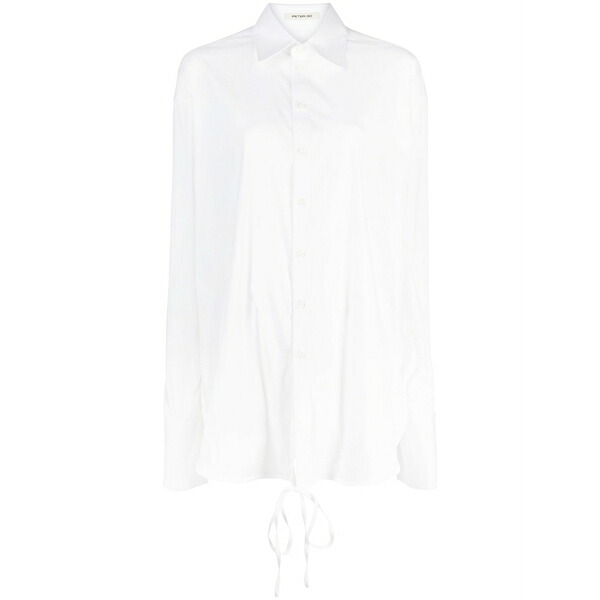 ピーター・ドゥ レディース プルオーバー トップス Drop-shoulder long-sleeve shirt White