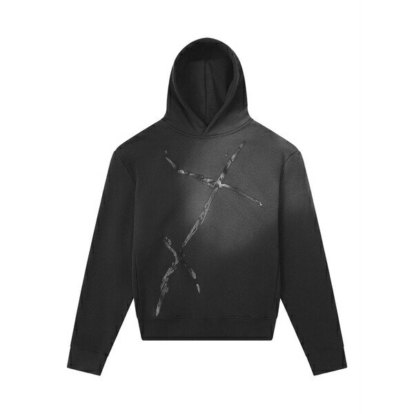 ヘリオットエミル メンズ パーカー・スウェットシャツ アウター Graphic-print hoodie  Black