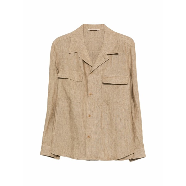 ブリ後ろ側 1949 メンズ ティーシャツ トップス Linen shirt Neutrals