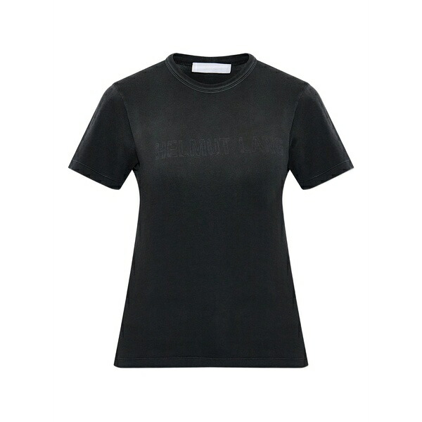 ヘルムート ラング レディース Tシャツ トップス Logo-print t-shirt Black|asty