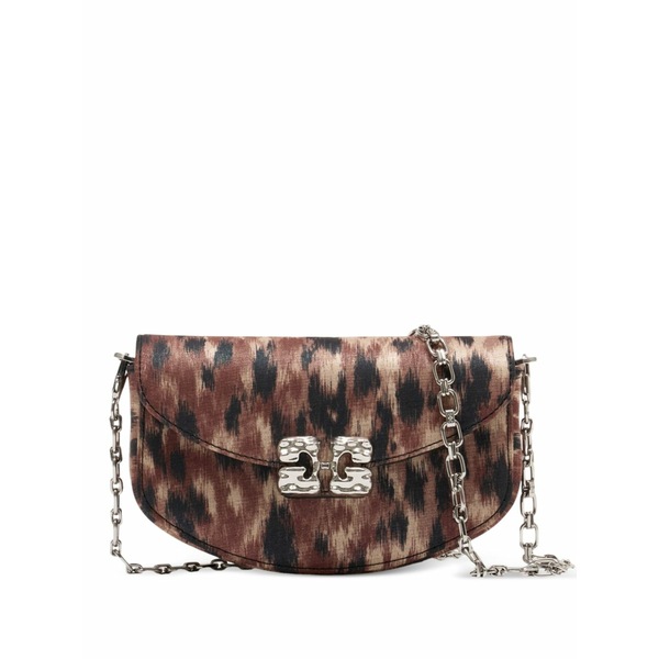 ガニー レディース ショルダーバッグ 御徒面子 Lulu leopard-print crossbody bag Brown