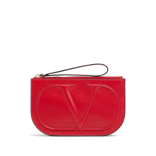 ヴァレンティノ ガラヴァーニ レディース 札入れ 佩び物 Vlogo walk nappa pouch Red