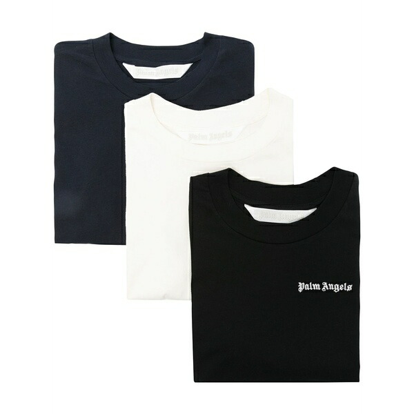 パーム・エンジェルス レディース ティーシャツ トップス Classic embroidered-logo t-shirt (set of three) Black