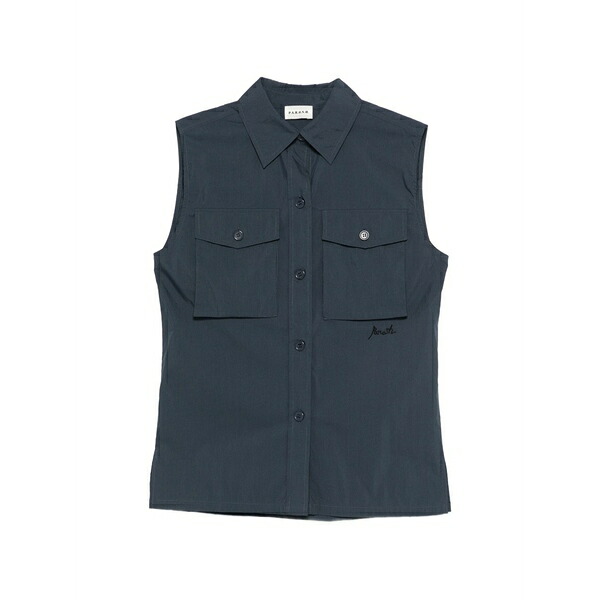 パロッシュ レディース プルオーバー トップス Ninja chest-pocket sleeveless shirt Blue