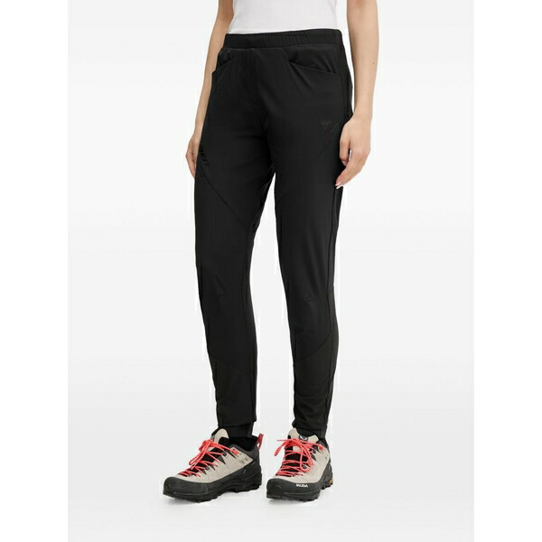 ダイナフィット レディース 心地好いズボン下 ボトムス Logo-print panelled trousers Black