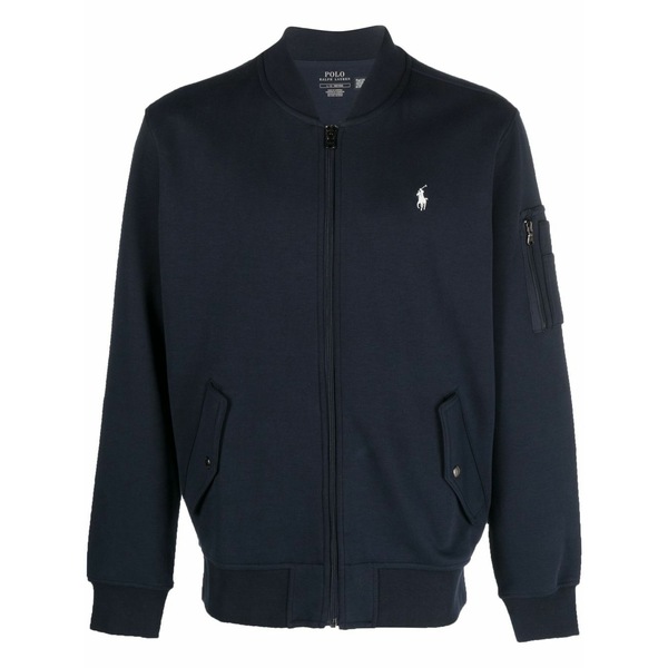 ラルフローレン メンズ 編み物\u0026ティーシャツ アウター Long-sleeve zip-up pullover Blue