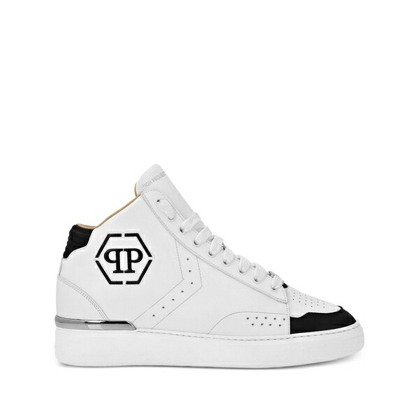 フィリップ飾り気のない メンズ スニーカー シューズ Hexagon leather sneakers White