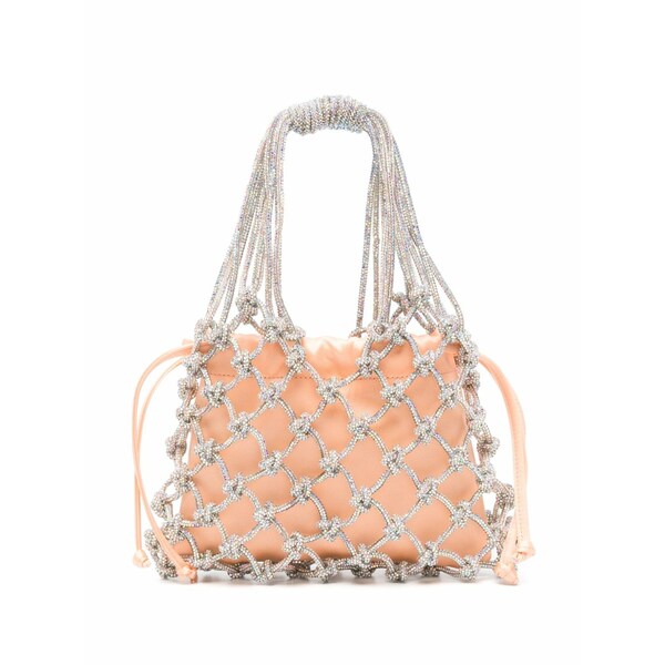 ヒボウラマ レディース トートバッグ 御徒面子 Carrie crystal bag Silver
